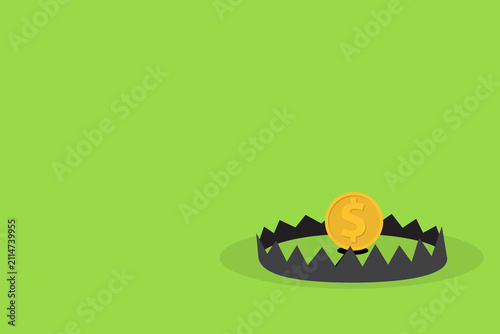 Dollar Coin Security Risk Minimal Business Background