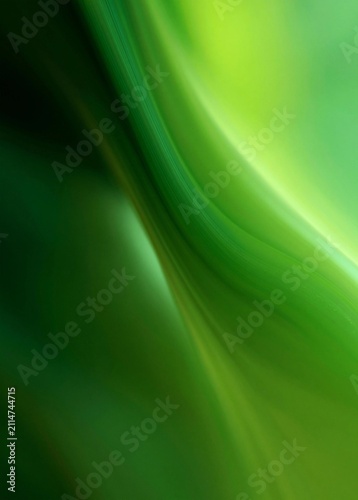 Abstract digital art piece with a green and yellow color scheme. the background is a gradient of green, with the green being the dominant color and the yellow being a lighter shade.