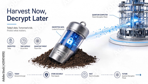 Harvest now decrypt later - Encrypted time capsule threatened by future quantum power