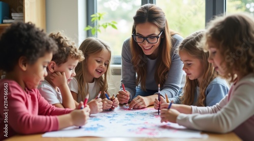 Aula inclusiva con niños de diversas capacidades