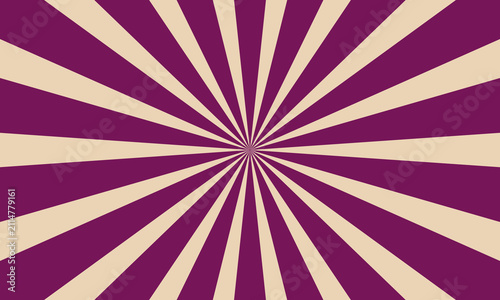 Canvastavla Abstract sunburst background with alternating purple and cream coloured rays rad