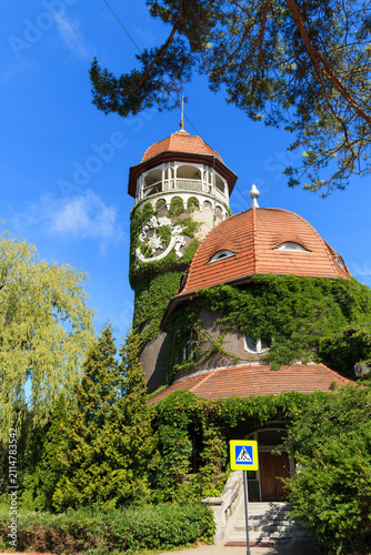 SVETLOGORSK, RUSSIA - JUNE 30, 2026: Rauschen. A water tower in the center of Svetlogorsk. The building of the hydrotherapy, Kaliningrad region