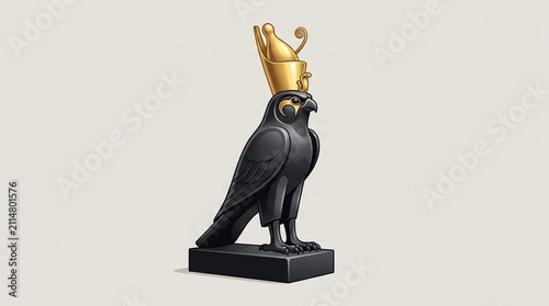 Egyptian statue of horus falcon