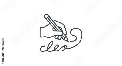 Hand Drawing Elegant Calligraphy Script with Pencil