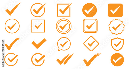 Check tick mark icon set. Cross box x check mark checkbox list vector draw hand drawn sketch doodle brush marker checklist symbol wrong right circle. hand drawn, grunge X sign. Green checkmark set.
