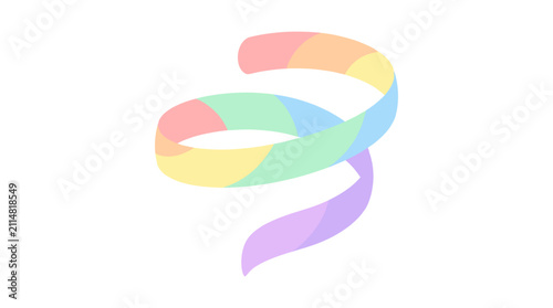 Colorful swirling ribbon abstract design