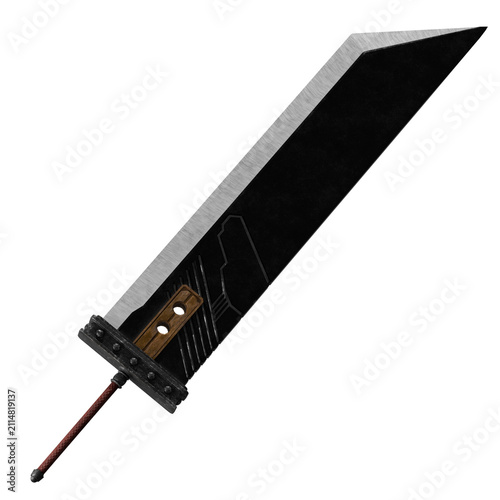 Картината върху платно Large Fantasy Broadsword Steel Blade