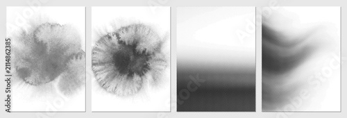 screentone halftone radial puff poster abstract gradient vector black smoke graphic background element design blur soft isolated illustration