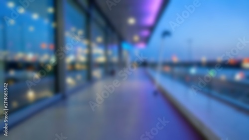 Modern accessible airport skywalk background for inclusive travel
