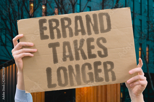 Foto "Errand Takes Longer" Simple tasks become time-consuming in the city