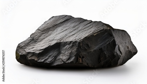 Basalt Rock Isolated On White Background With Clipping Path
