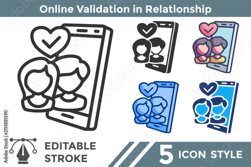 Принти на полотні Online Validation in Relationship