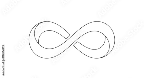 Canvastavla Infinite Loop Symbol Outline - Endless Cycle, Unending Possibility
