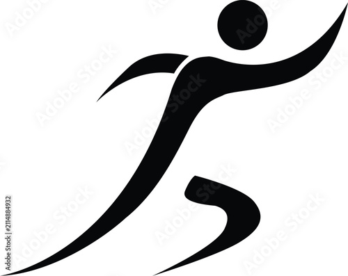 Abstract Running Sports Fitness Logo Design