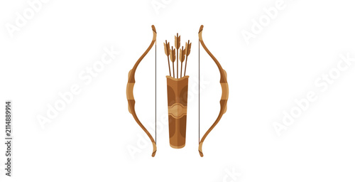 Bow and Arrow Vector Illustration