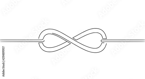 Canvas Print Minimalist Infinity Symbol Knot Line Art