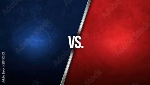 Dynamic split background with contrasting blue and red textures, featuring 