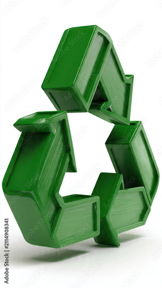 Naklejka premium Green recycle symbol