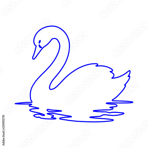 swan line art icon