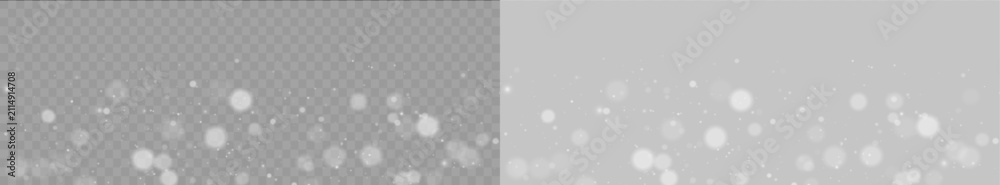 Naklejka premium 白い輝きと金色の光粒子が柔らかく浮遊する透明背景のボケライトエフェクト、グロー、スパークル、グリッター、発光、光のきらめき、フレア、光線、ぼかしを重ねた夢のようなオーバーレイ素材、幻想的で上品な背景装飾、クリスマス、ウェディング、祝祭、広告、デザイン、写真、動画制作に使える透明PNG、背景デザインに最適、広告やウェディングに最適、イベントやキャンペーンに便利