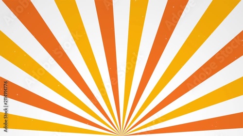 Retro Sunburst Vintage Background Rotating Orange Yellow Radial Rays