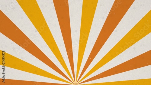 Retro Sunburst Vintage Background with Rotating Orange and Yellow Sunrays