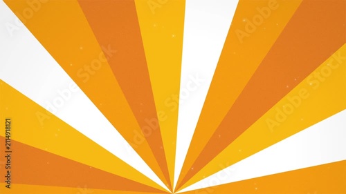 Rotating Retro Sunburst Vintage Background with Orange and Yellow Radial Rays