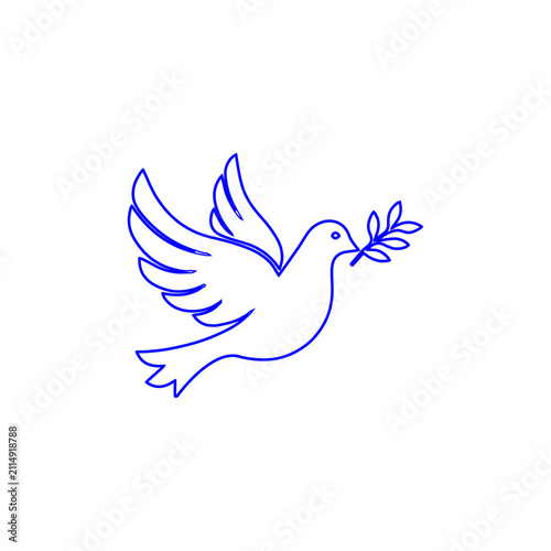 icon of a flying dove carrying a branch
