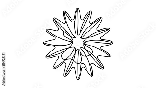 Symmetrical starburst design on white background.