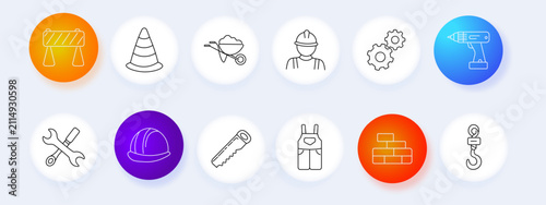 Obraz na plátne Construction set icon