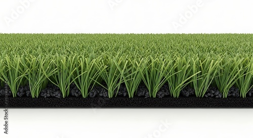 Close up synthetic artificial grass lawn texture with artificial, synthetic