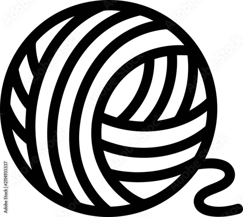 Minimalist Ball of Yarn Icon