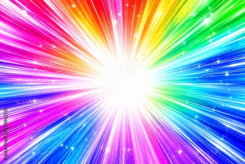 Vibrant Rainbow Prism Light Rays Speed Explosion Colorful Spectrum Background