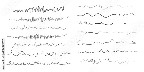 Foto Abstract hand drawn squiggle lines and wavy patterns for creative design and art
