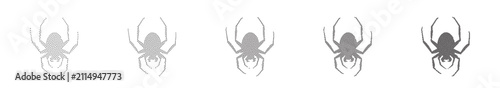 Foto Spider halloween icon, spooky cartoon black widow spider isolated