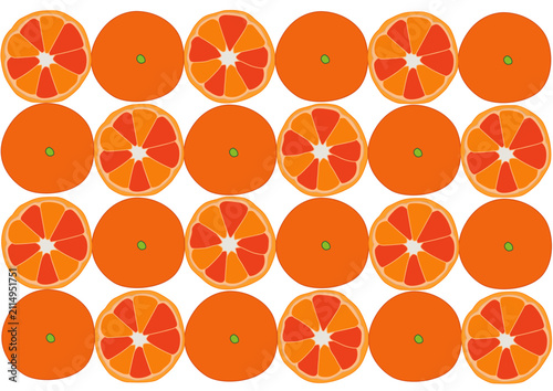 orange wrapping paper and wale design pattern background illustration vector