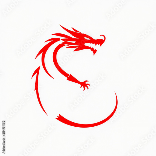 vector image of an abstract dragon 
