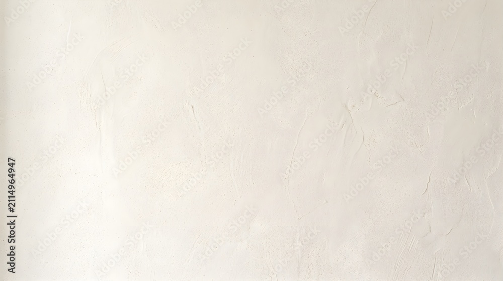 Fototapeta premium High resolution off white plaster wall texture featuring a handcrafted matte finish with subtle surface variations, ideal for interior design, architectural visualization, branding, mockups, wallpaper