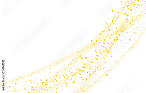きらきら金粉の舞う背景イラスト　白背景