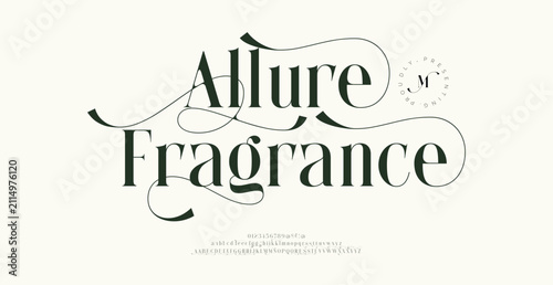 Konstfotografi Elegant ligature alphabet letters font logo