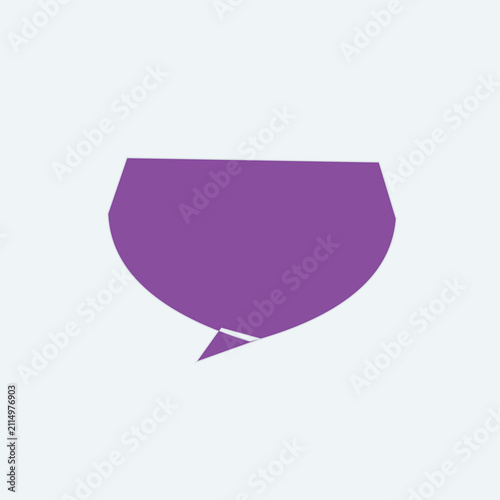 Purple speech bubble comment icon