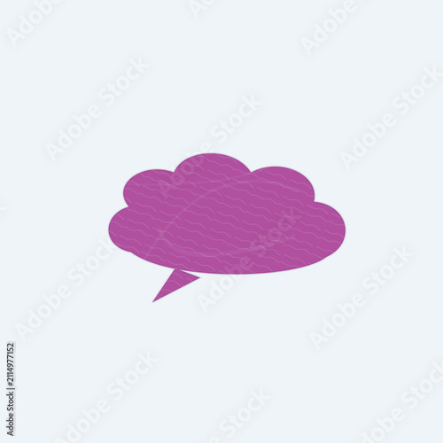 Speech bubble thought cloud in purple