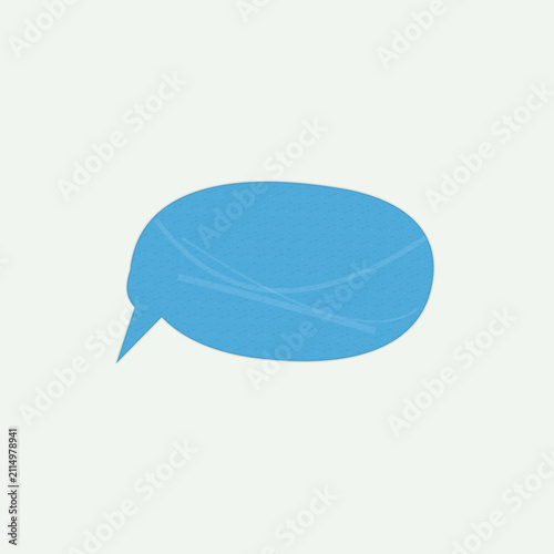 Blue speech thought bubble icon