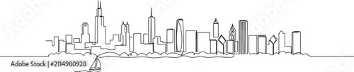 Fotografie Chicago city skyline, United States
