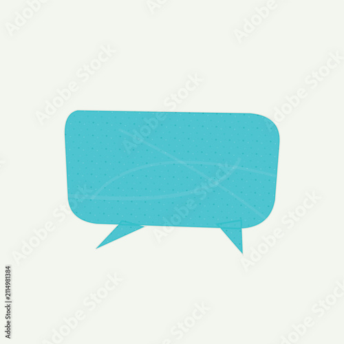 Speech bubble comment icon in light blue