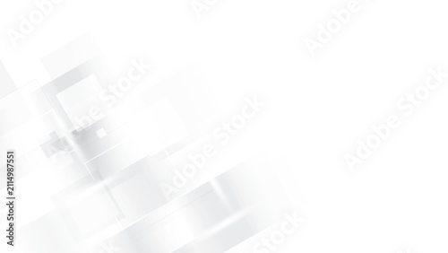 Abstract white and gray color, modern design stripes background with geometric shape, rectangle pattern and glowing light. Vector illustration.