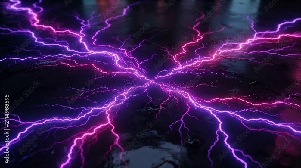 Obraz premium Energetic electric discharge abstract energy power