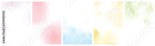 Bild auf Leinwand Colorful abstract shapes on a white background creating a harmonious blend of pa