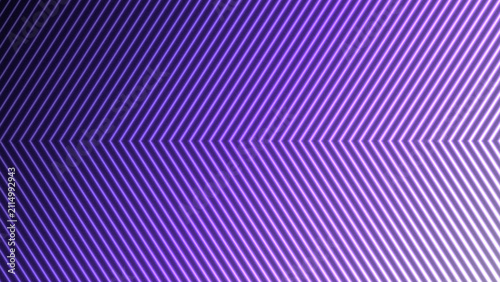 Glowing purple chevron lines creating dynamic geometric pattern with neon light effect for modern