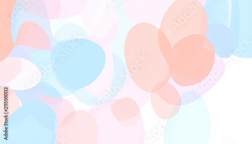 Pastel Abstract Bubbles Background with Soft Colors and Overlapping Shapes.